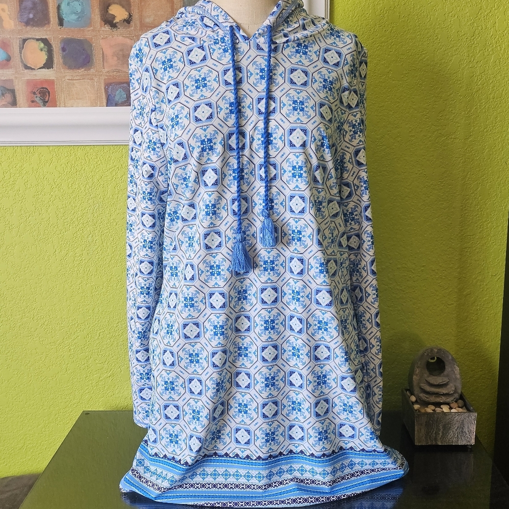 Aqua ET Sol Cover-Up/Hoodie Dress Size, Women’s Medium